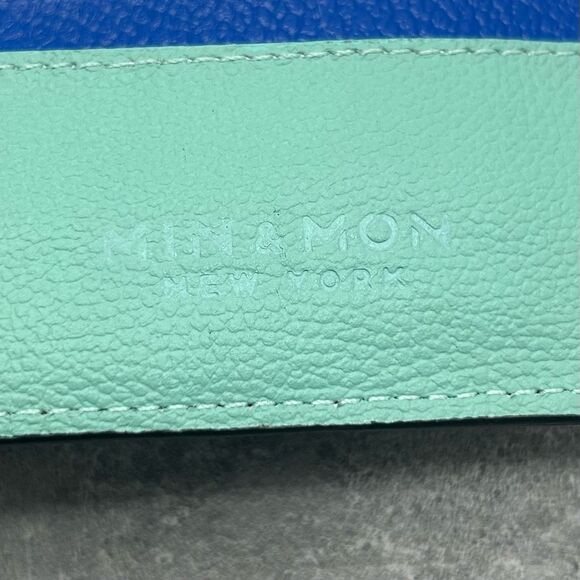 Min & Mon Space Travel Air Leather Zip Pouch Card Holder Wallet - Picture 11 of 15